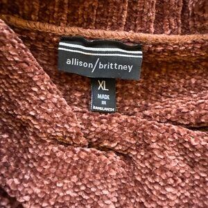 Allison Brittney Chocolate Chenille Sweater